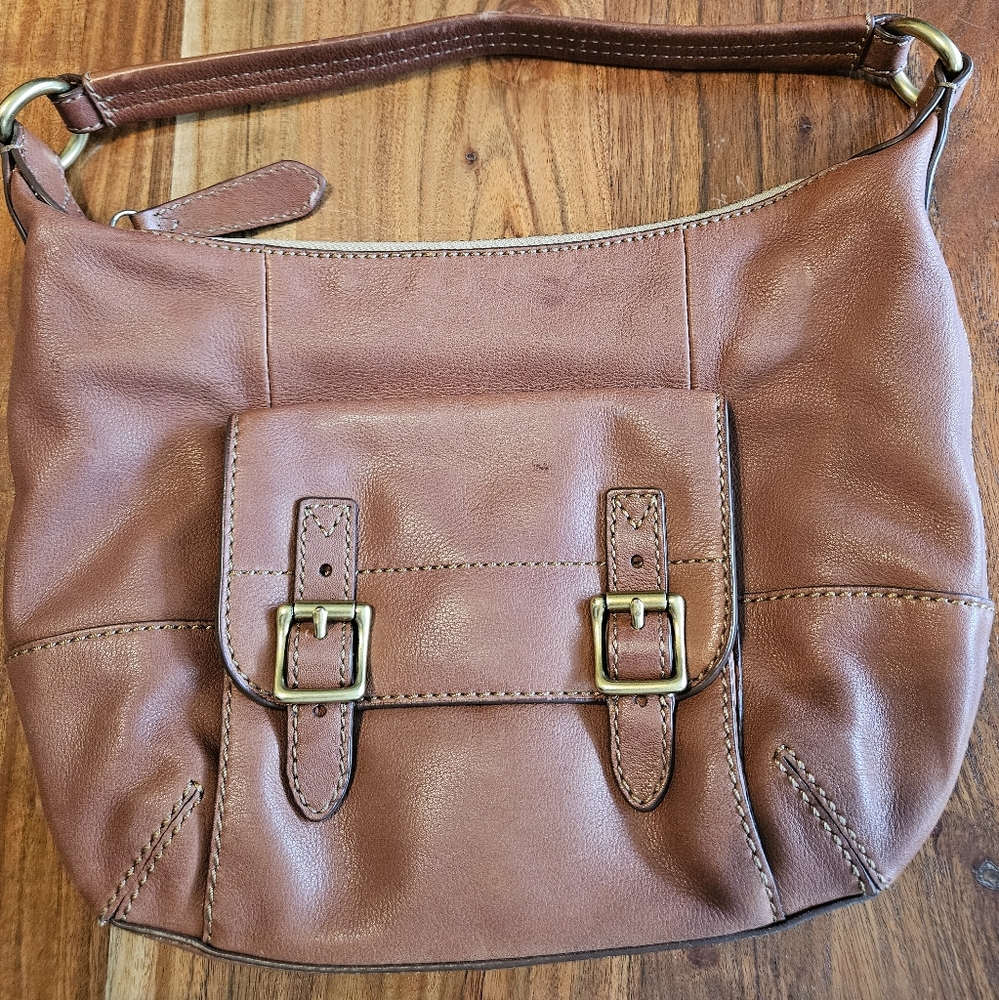 Fossil leather shoulder bag